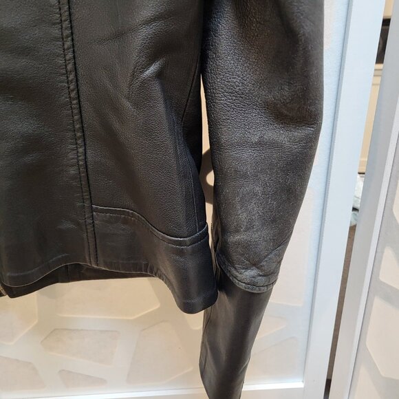 DOMA brand leather moto jacket - size small - lamb nappa - Picture 6 of 10